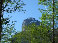  First view of the summit from near the trail head