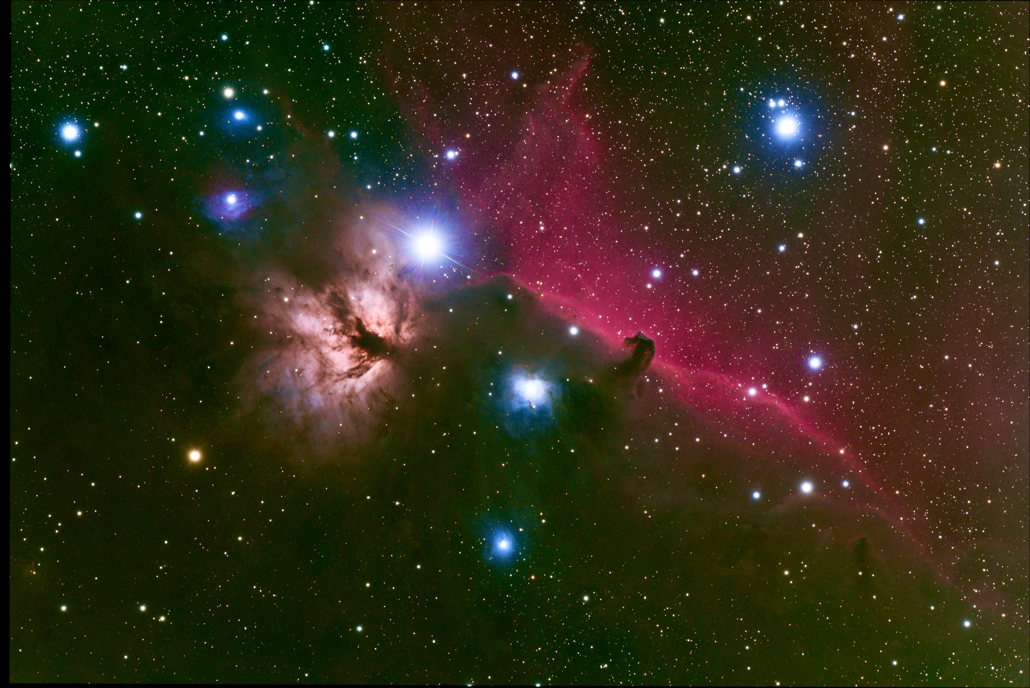 (IC 434) Horsehead and (NGC 2024) Flame Nebula